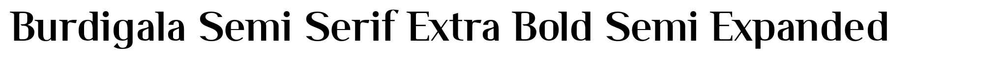 Burdigala Semi Serif Extra Bold Semi Expanded image